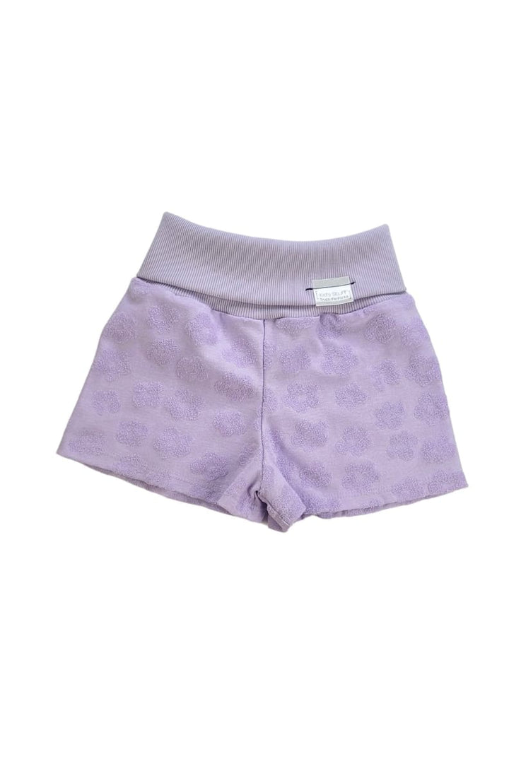 Grow With Me Wide Shorts - Lavender Macaron Flowers