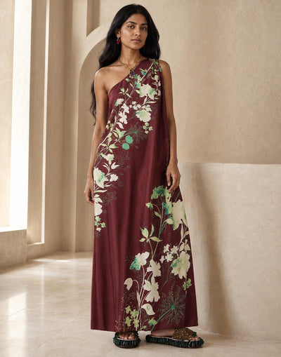 Roy Dress - Woodland Placée Burgundy