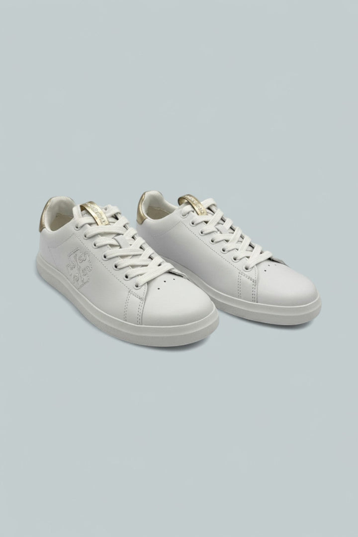 Double T Howell Court Sneakers - Titanium White / Spark Gold