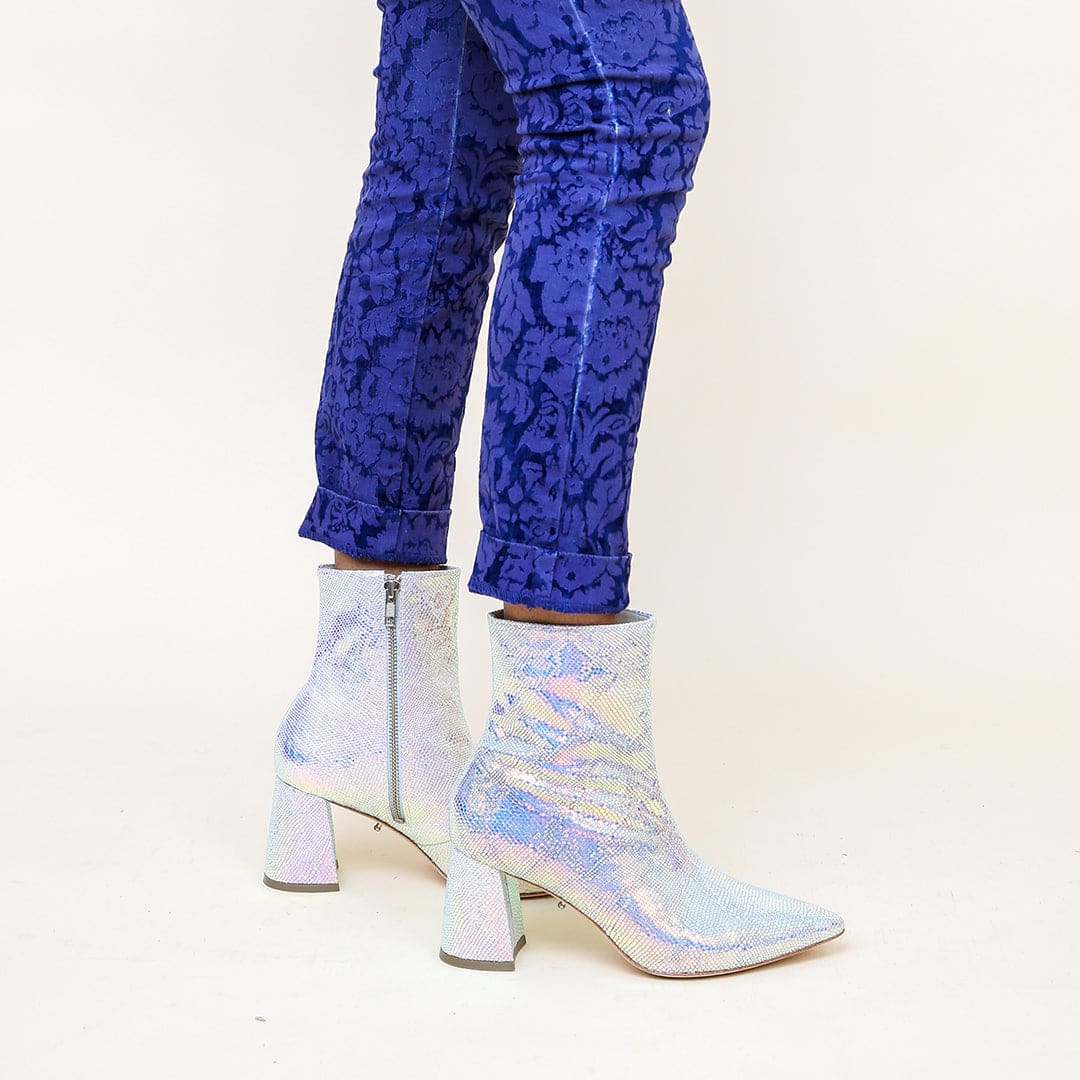 Opal Snake Boot - Chrome