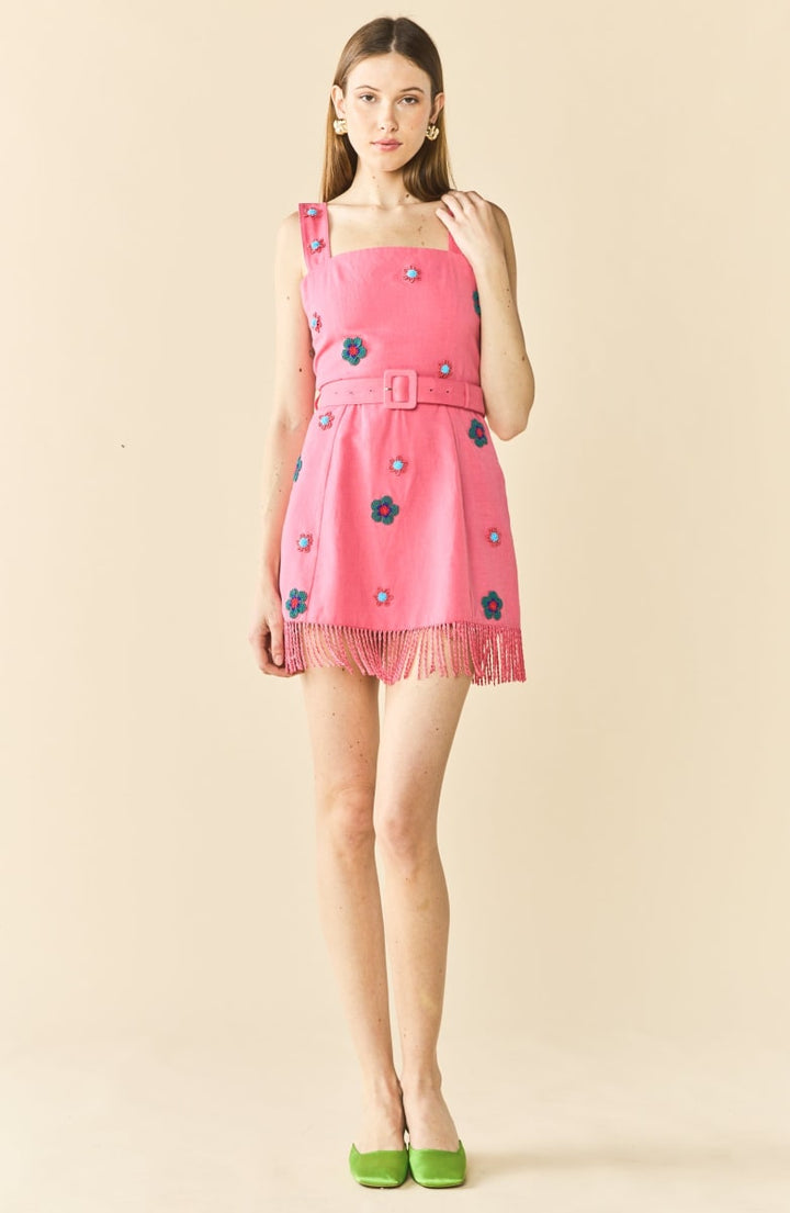 Sarah Bird Mini Dress - Pink Party