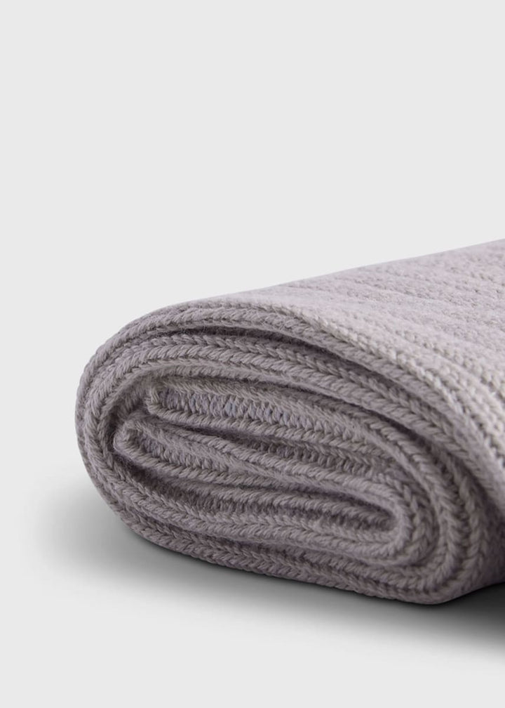 Ribbed Sport Crew Sock - Silver