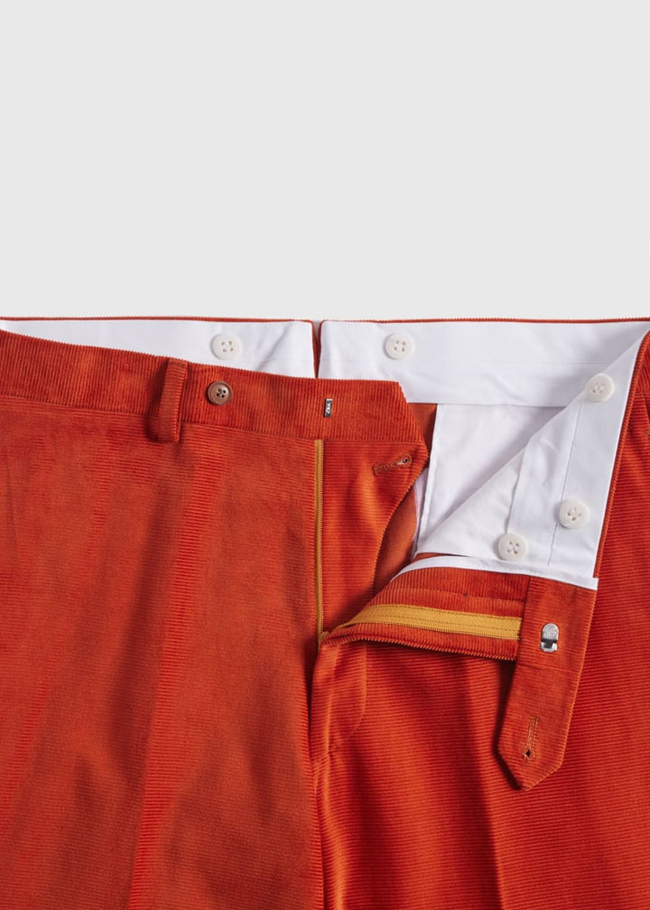 Horizontal Cotton Corduroy Trouser - Copper