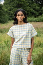 Elowen-Cay Organic Cotton Top - Pastel Gingham