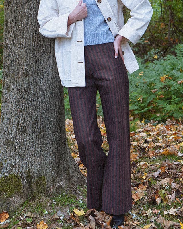 Jasmine Pants - Cocoa Stripe