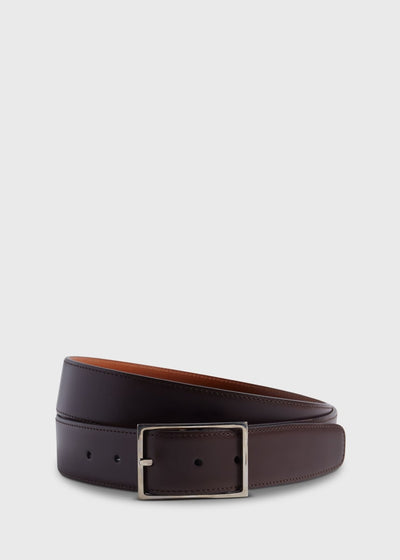 Vitello Cordo Reversible Belt - Dk.Brown/Cog