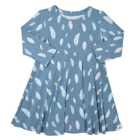 Swirly Girl Dress - Feathers