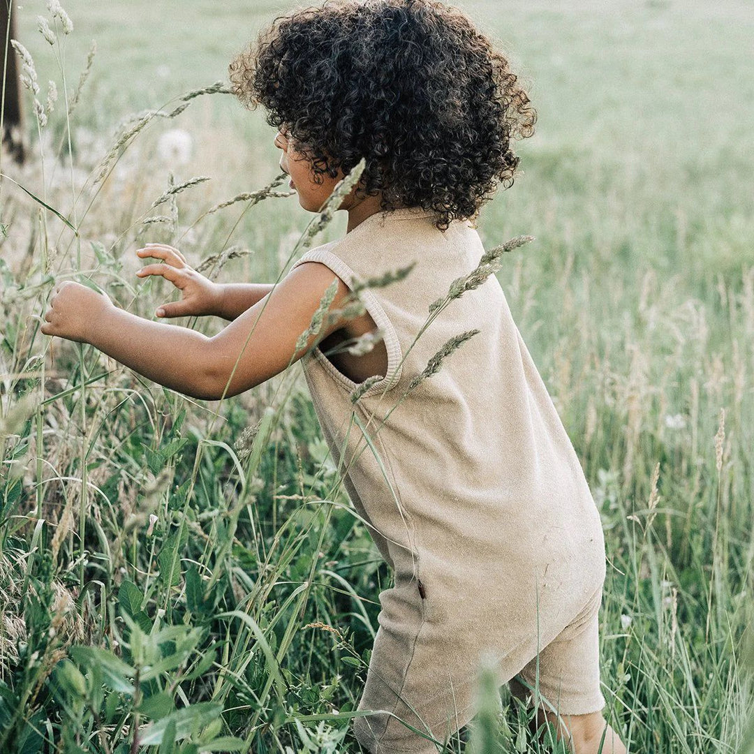 Organic Terry Romper - Fawn One Pieces Kid Wild 