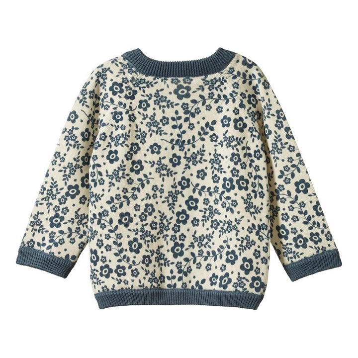 Piper Cardigan - Large Daisy Belle Blue Print Cardigans Nature Baby 