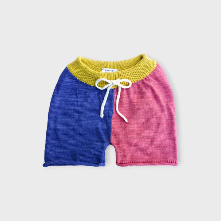 Colorblocked Organic Cotton James Drawstring Knit Short