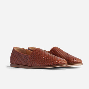 Alejandro Woven Slip On - Brandy