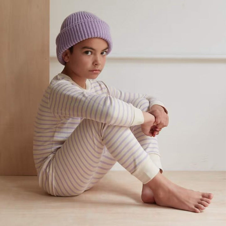 Kids Classic PJ Set - Parma Violet Breton Sleep + Lounge SLEEPY DOE 