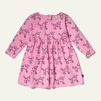 Recycled Jersey Coco Baby Dress - Festival Pink