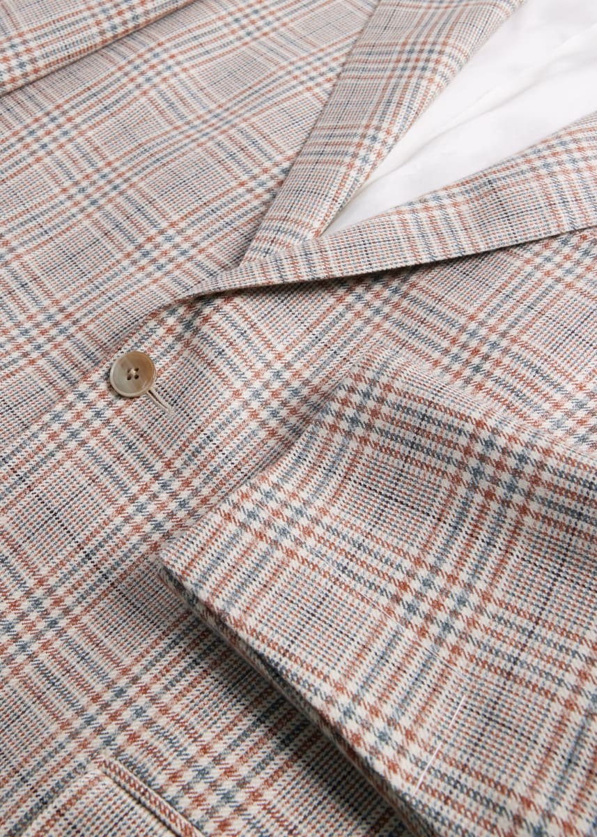 Plaid Summer Jacket - Tan/Sage