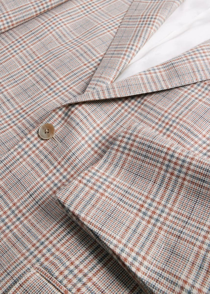 Plaid Summer Jacket - Tan/Sage