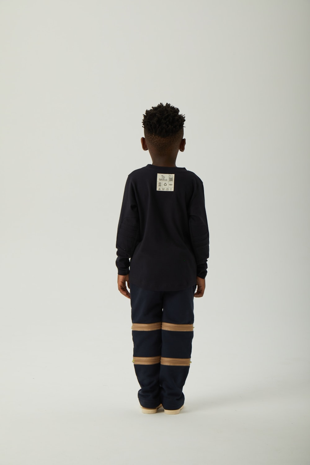 Relaxed Fit Long Sleeve with Elbow Pads - Navy