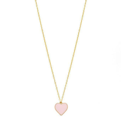 Single Hearted Girl Pink Necklace  Magnetic Clasp Jewelry for Self-Love