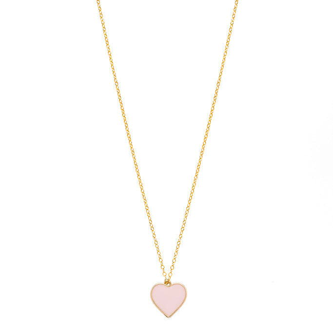 Single Hearted Girl Pink Necklace  Magnetic Clasp Jewelry for Self-Love