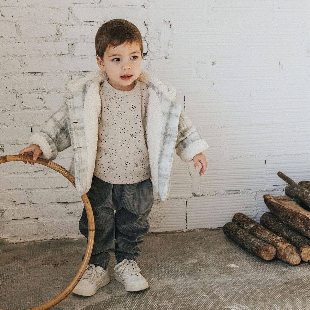 Baby Knit Velour Pants - Elephant Corduroys Buho 