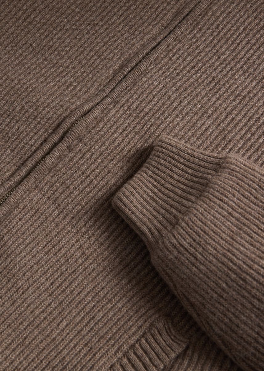 Wool & Cashmere Bomber Jacket - Mink