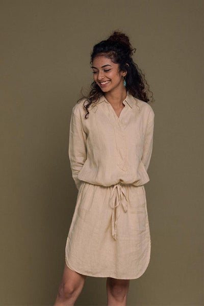 Meet Me By The Cliff Dress - Neutral Beige