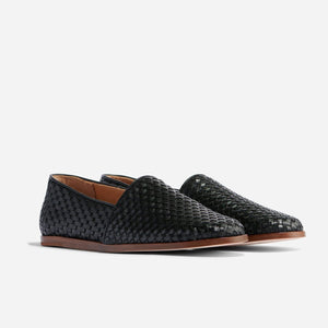 Alejandro Woven Slip On - Black