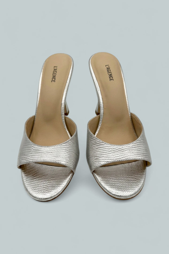 Women's Avery Slide High Heel Sandals - Silverliza
