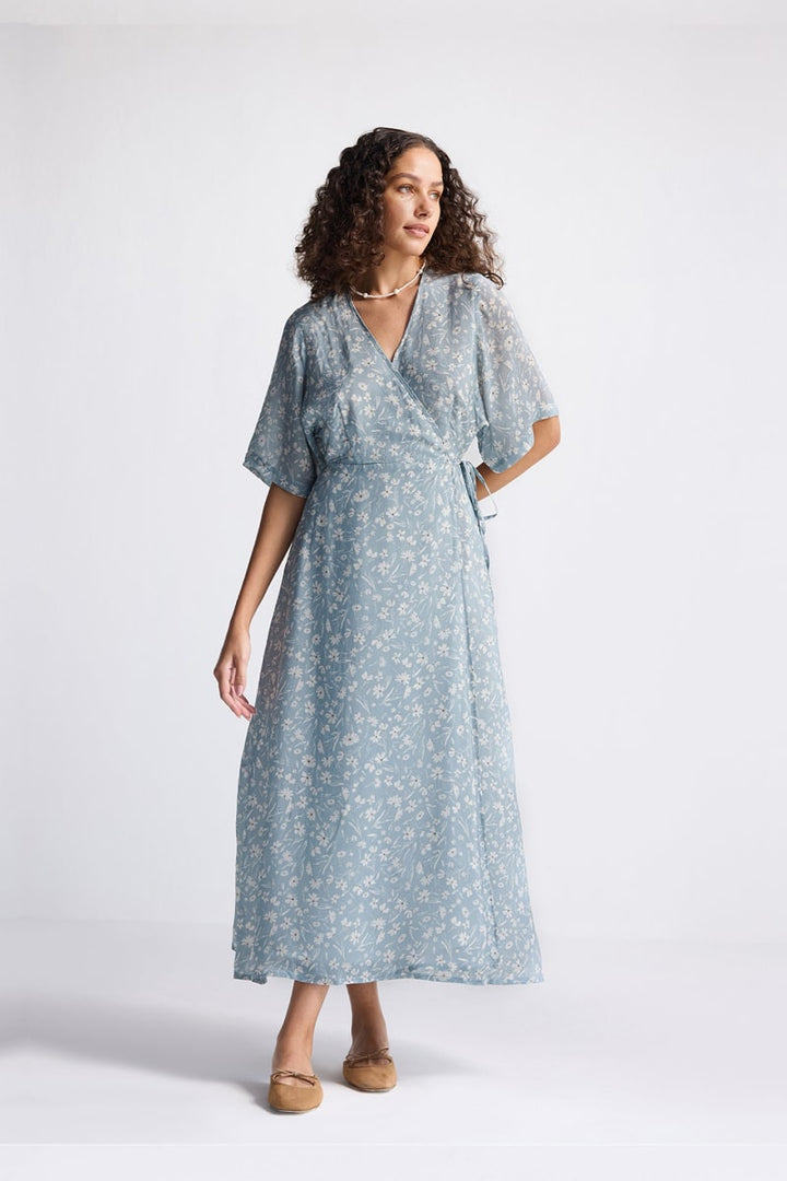 Maxi Wrap Dress - Floral Poetry