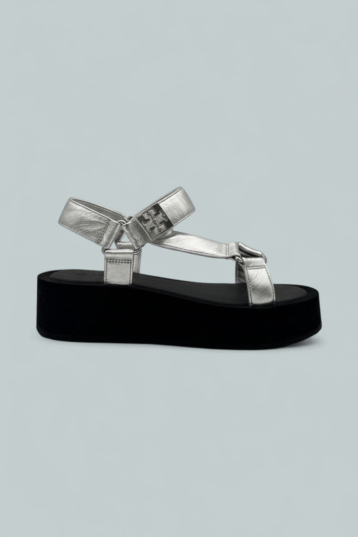 Mellow Platform Sandals - Silver / Perfect Black