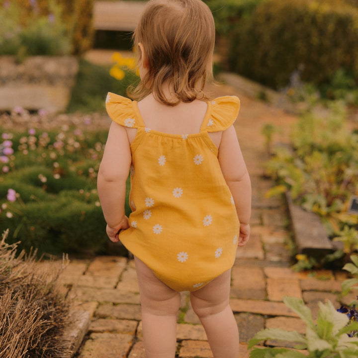 Baby Petal Suit - Chamomile Sunshine Print