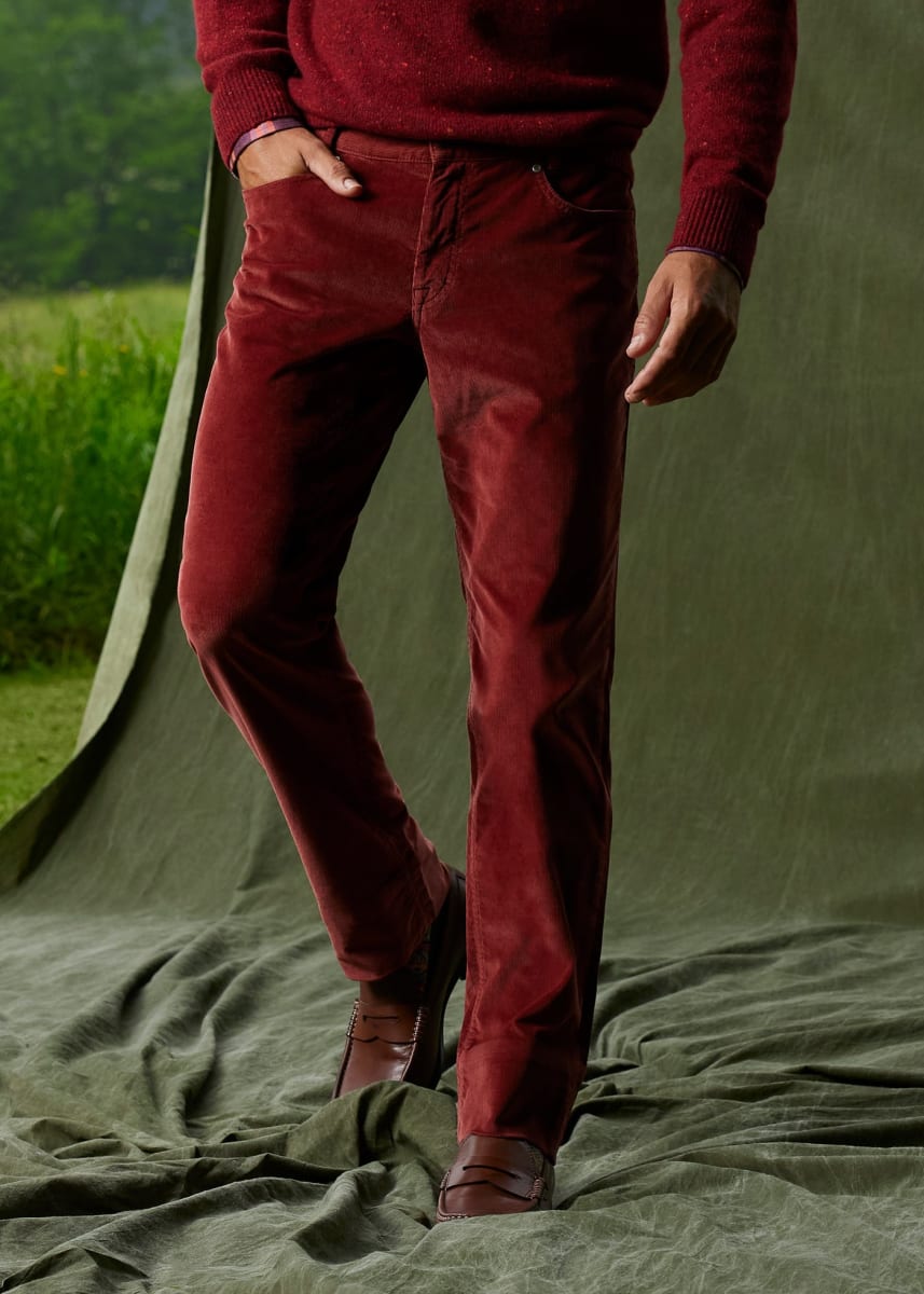 Classic Five-Pocket Corduroy Trouser - Rust