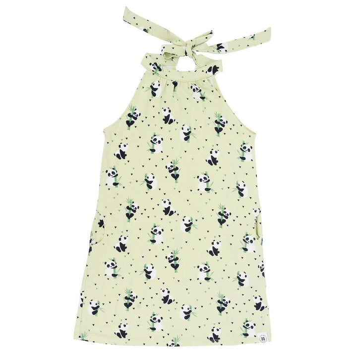 Tieback Dress - Panda Mint