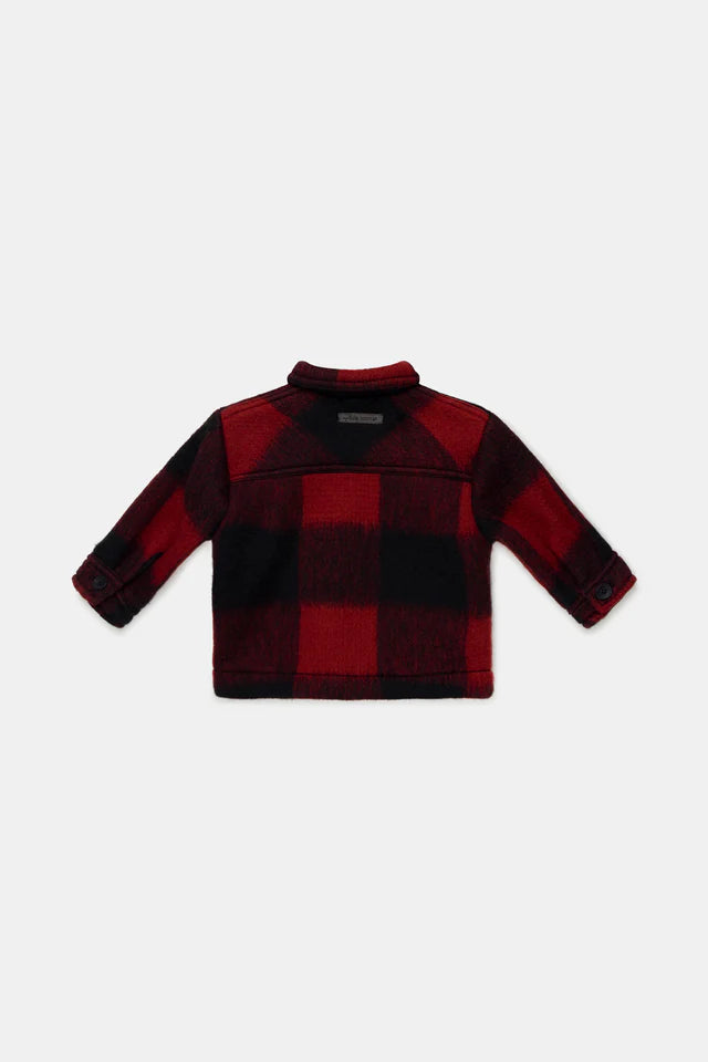 Plaid wool baby overshirt - Unique