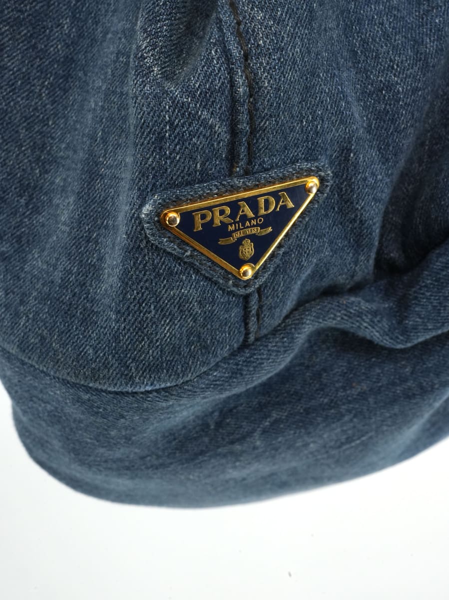Pre-Owned Prada Medium Canapa Tote - Denim