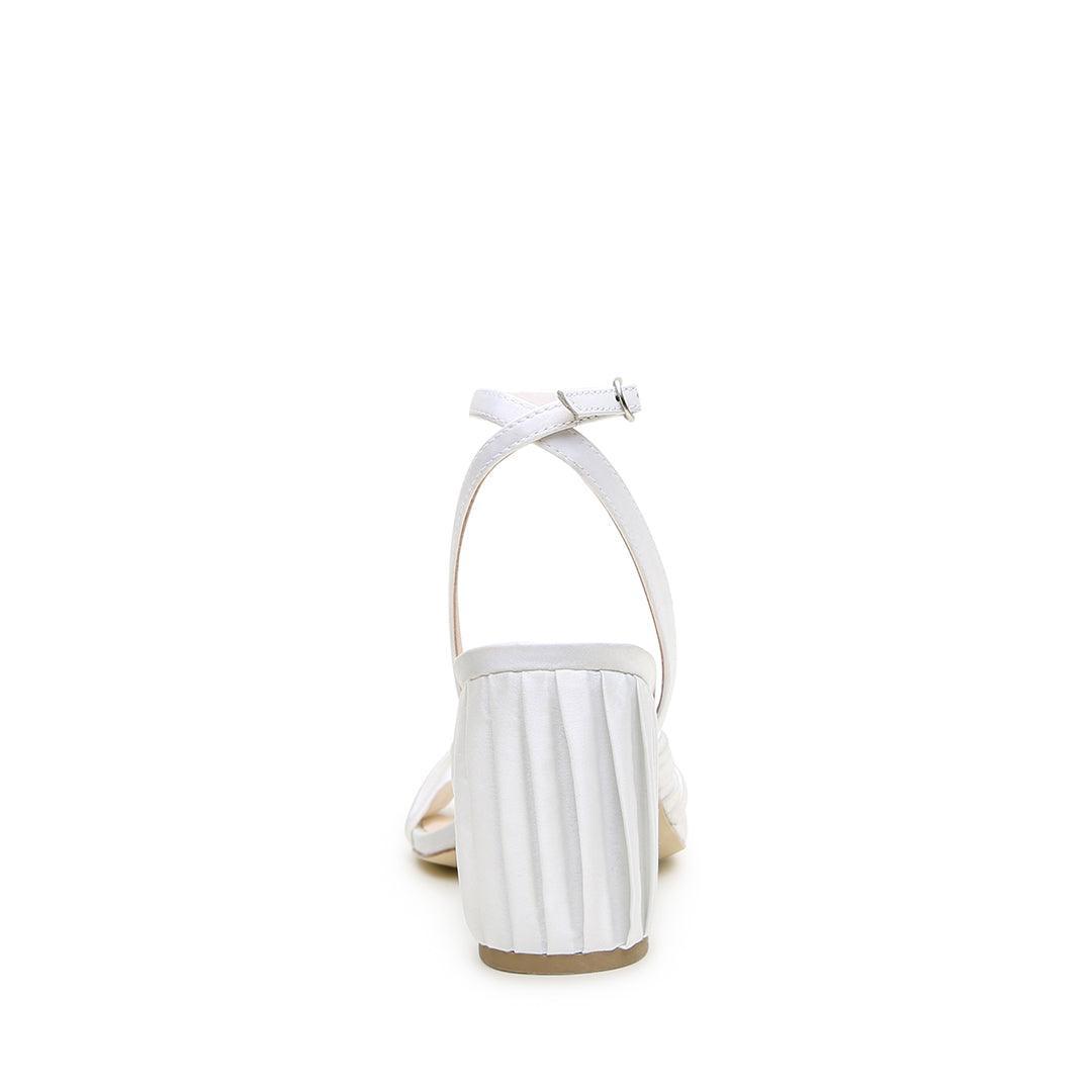 Ivory Silk Twist Sandal + Marilyn Strap - White