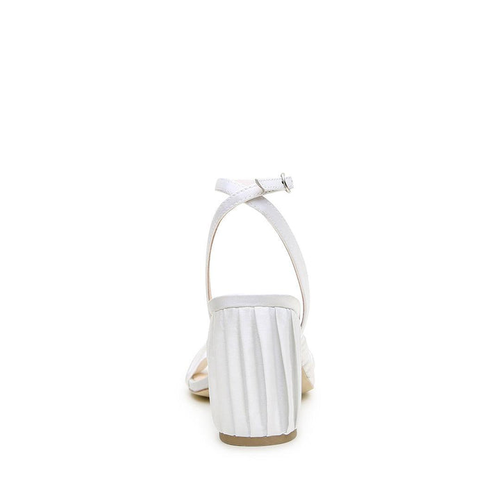 Ivory Silk Twist Sandal + Marilyn Strap - White