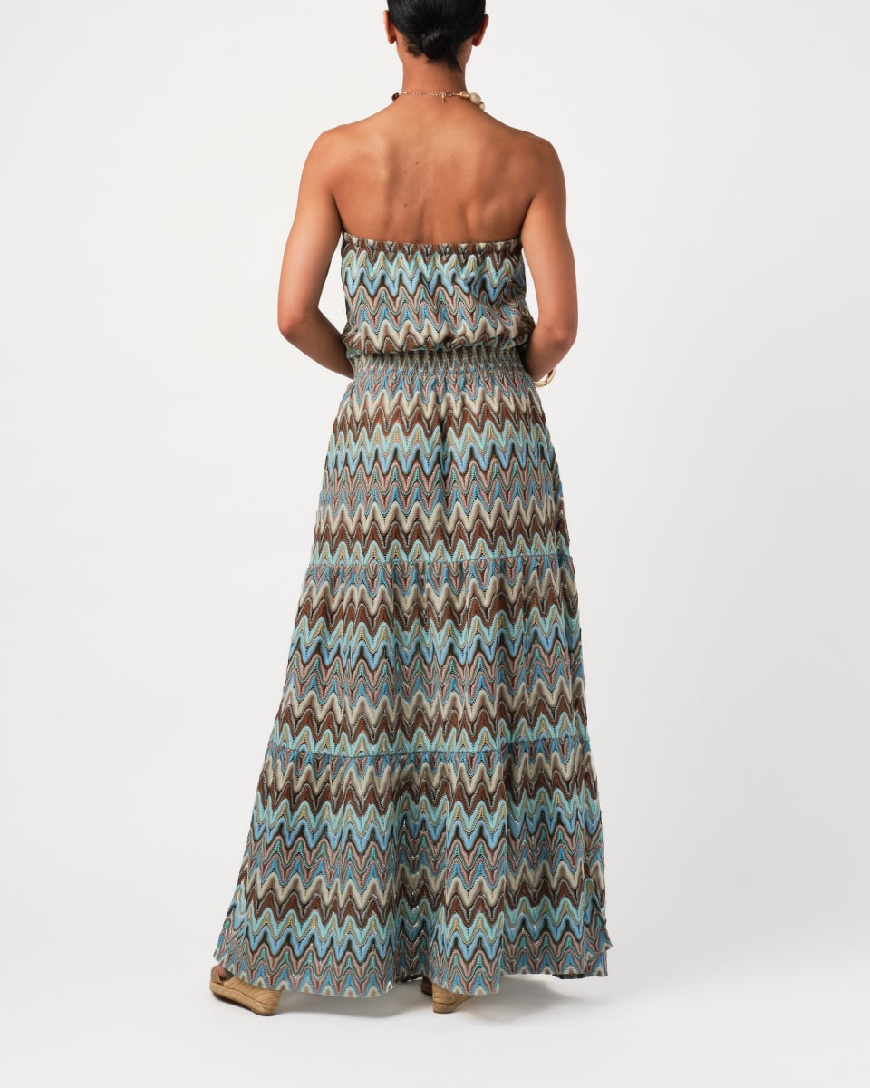 Vera Dress - Blue Multi (Zig Zag)