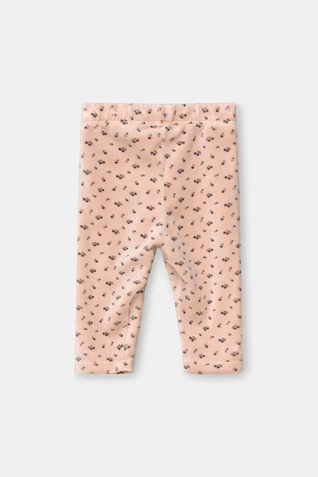 Velour baby leggings - Softpink