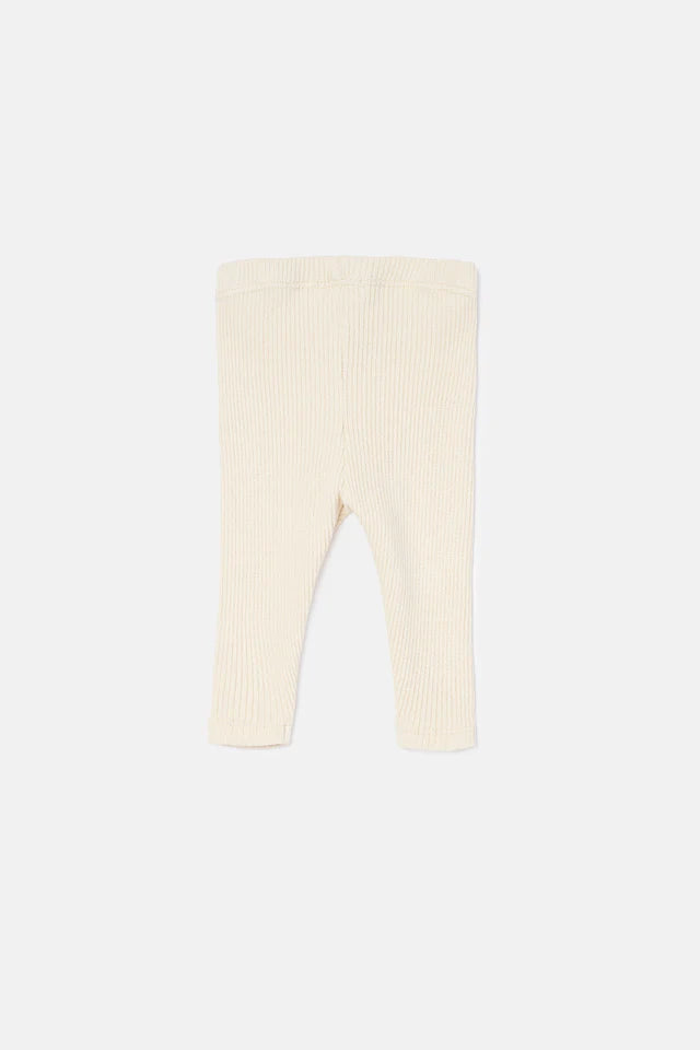 Soft Rib Baby Leggings - Stone