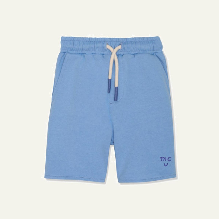 Recycled Cotton Della Kid Shorts - Della Blue