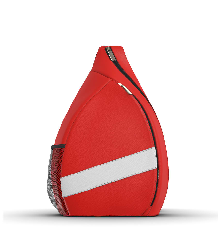Ricochet Pickleball Sling Bag - Lipstick/White