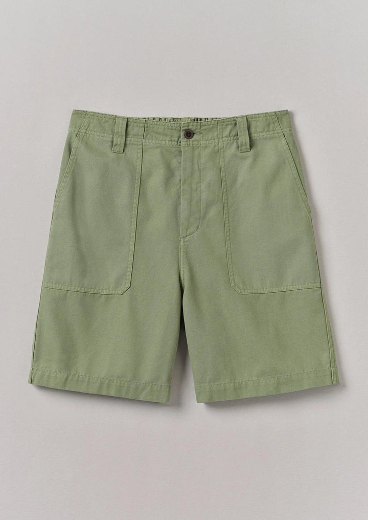 Rory Cotton Canvas Shorts Light Sage