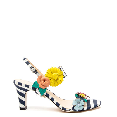 Striped Floral Open Toe + Elsie - Multi Color