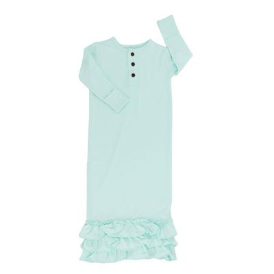 Ruffle Gown - Fair Aqua