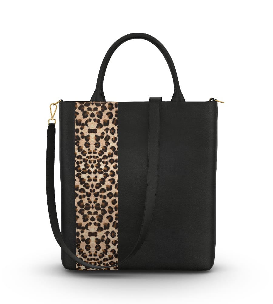 Cambiare Tote Bag - Black/Leopard