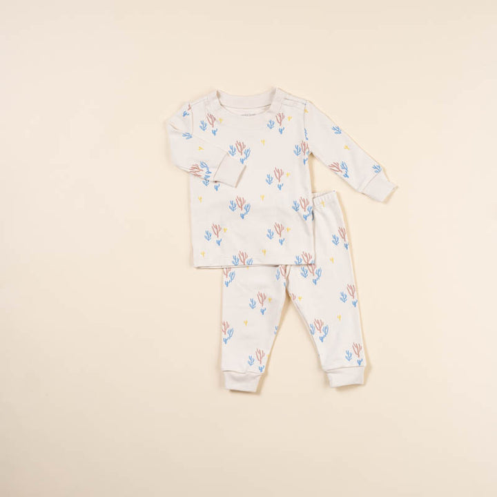 Long Sleeve Pajama Set Pima Cotton - Cactus Birch