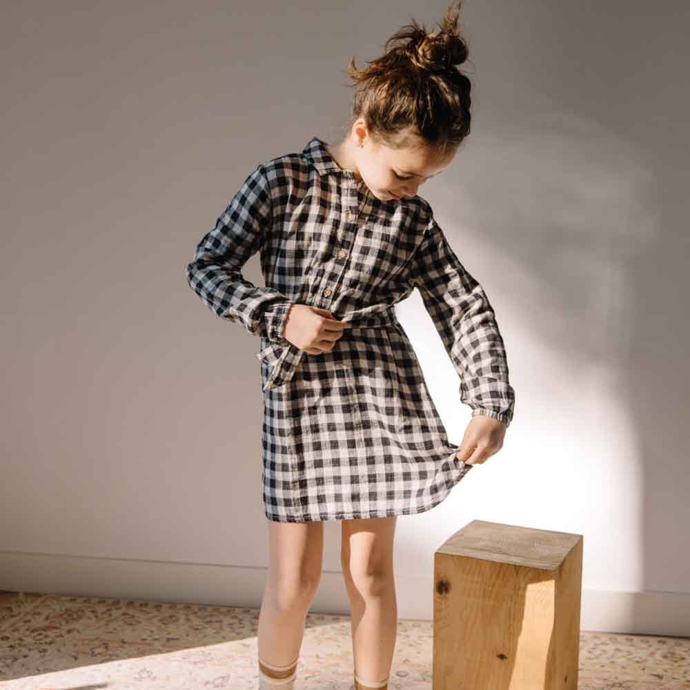 Check Shirt Dress - Vichy Dresses + Skirts Buho 