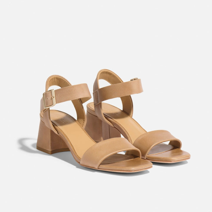 Stella Go-To Block Heel Sandal - Almond