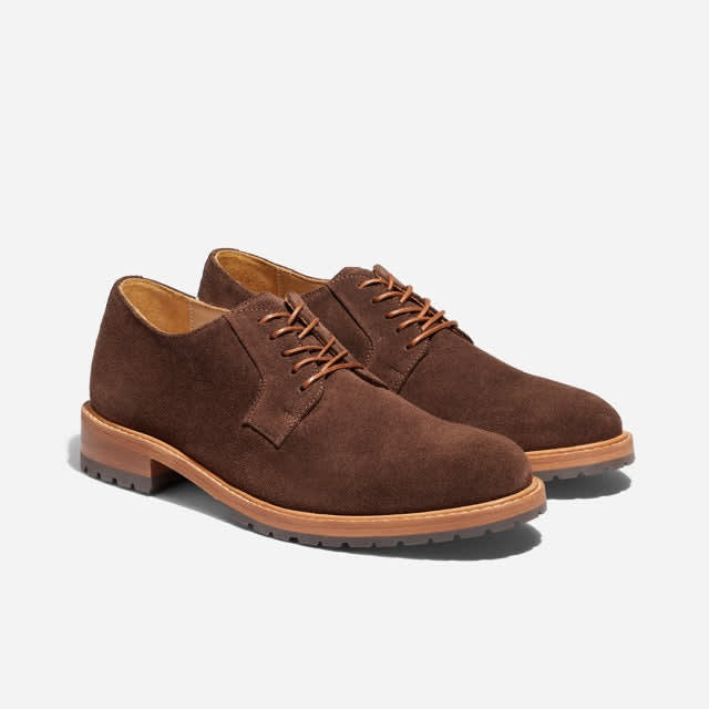 Rey Everyday Derby Lug - Umber Brown Suede