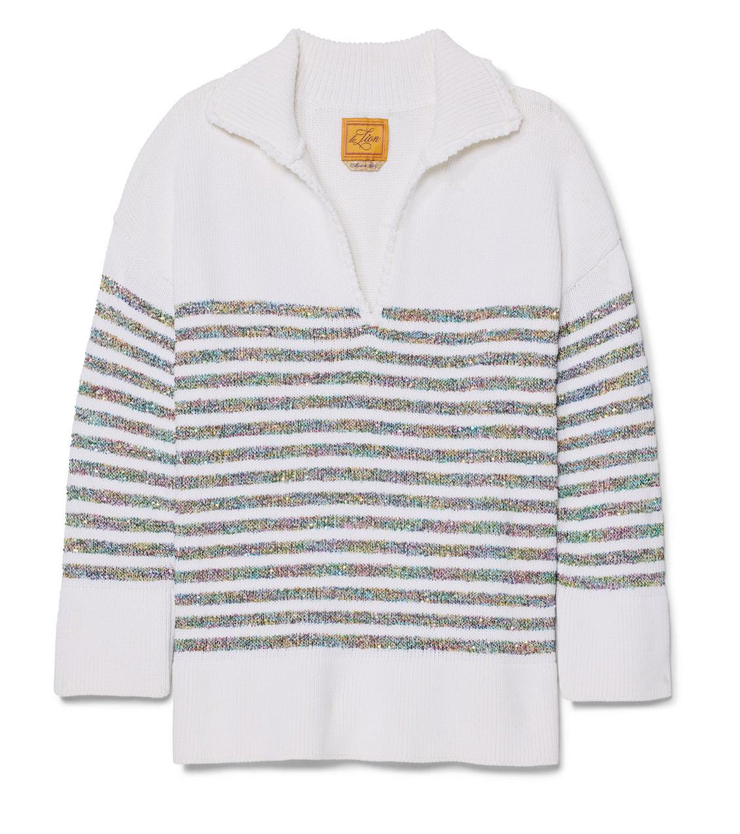 Hadley Striped Polo - White